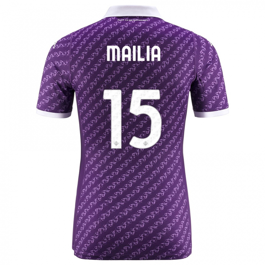 Herren Siria Mailia #15 Violett Heimtrikot Trikot 2023/24 T-Shirt Belgien