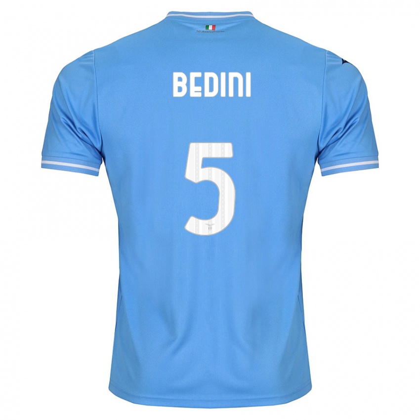 Homme Maillot Filippo Bedini #5 Bleu Tenues Domicile 2023/24 T-Shirt Belgique