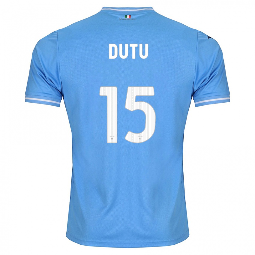 Heren Matteo Dutu #15 Blauw Thuisshirt Thuistenue 2023/24 T-Shirt België
