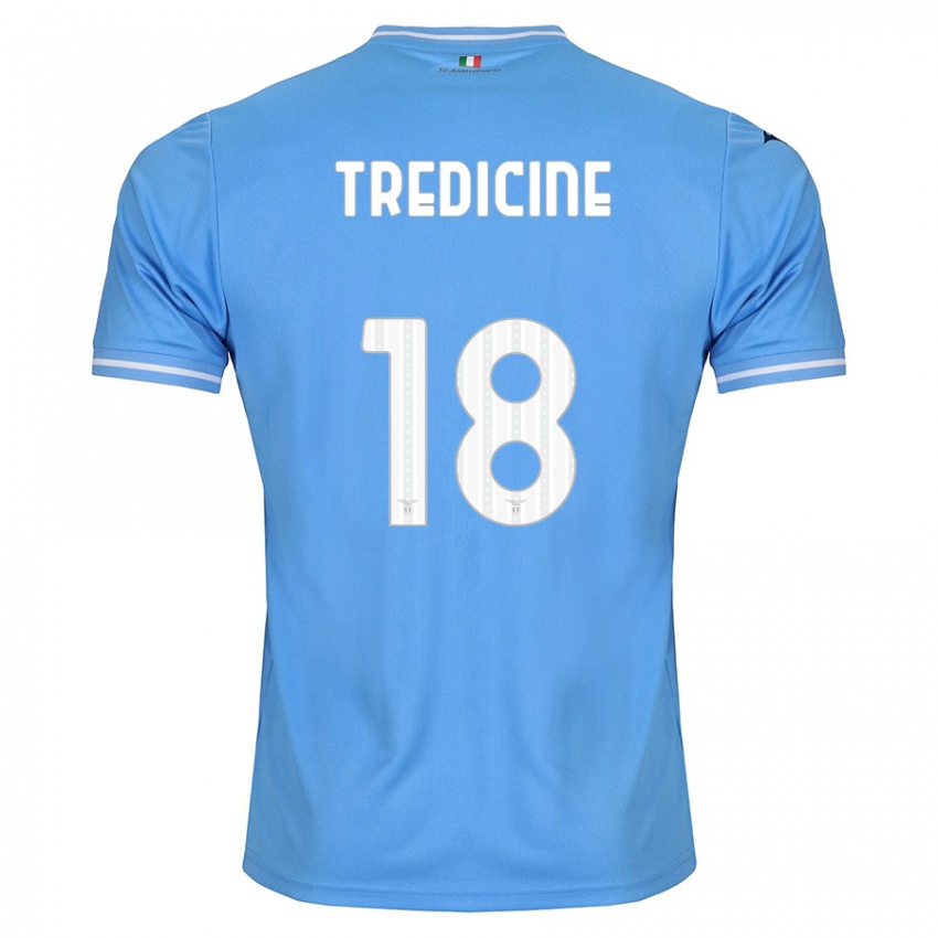 Homme Maillot Manuel Tredicine #18 Bleu Tenues Domicile 2023/24 T-Shirt Belgique