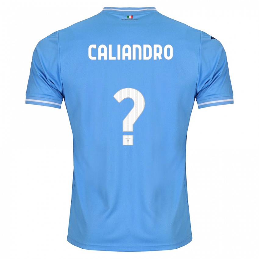Homme Maillot Stanislao Caliandro #0 Bleu Tenues Domicile 2023/24 T-Shirt Belgique