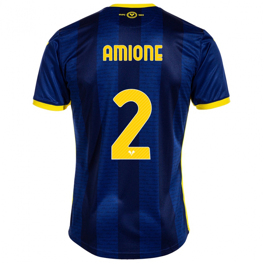 Heren Bruno Amione #2 Marine Thuisshirt Thuistenue 2023/24 T-Shirt België