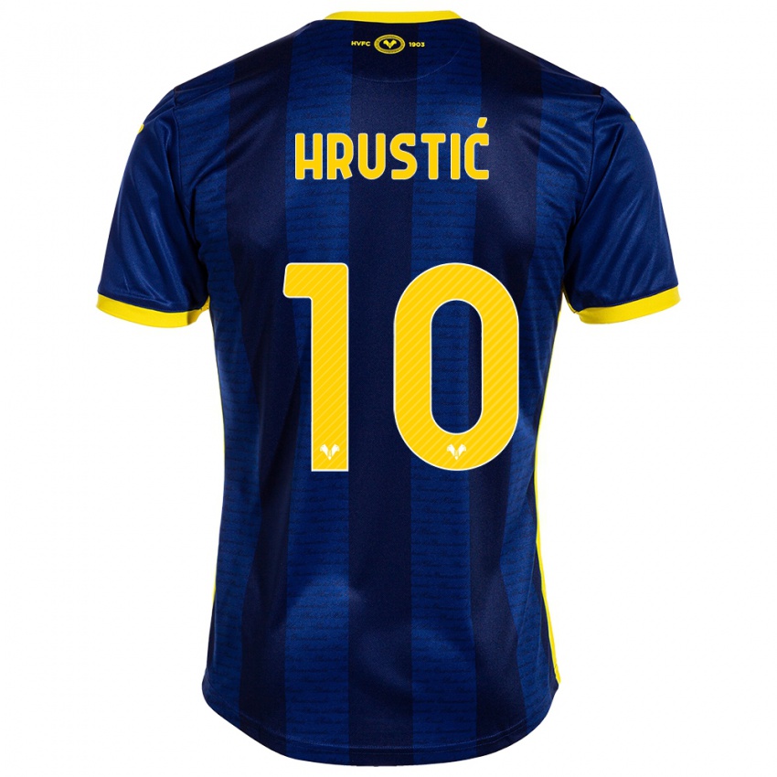 Heren Ajdin Hrustic #10 Marine Thuisshirt Thuistenue 2023/24 T-Shirt België