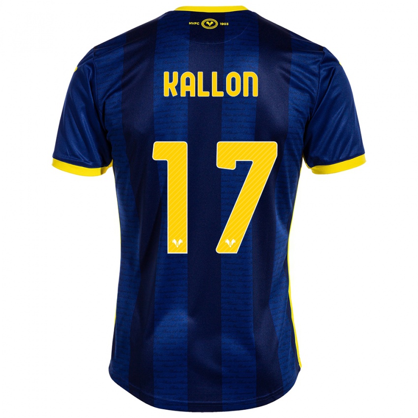 Herren Yayah Kallon #17 Marine Heimtrikot Trikot 2023/24 T-Shirt Belgien