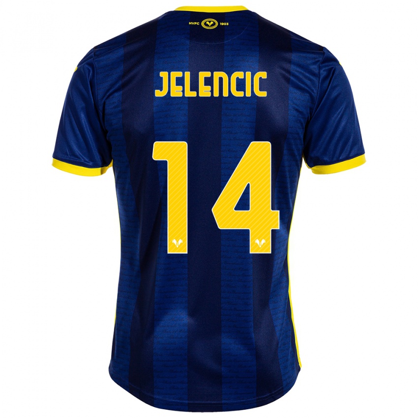 Herren Ana Jelencic #14 Marine Heimtrikot Trikot 2023/24 T-Shirt Belgien