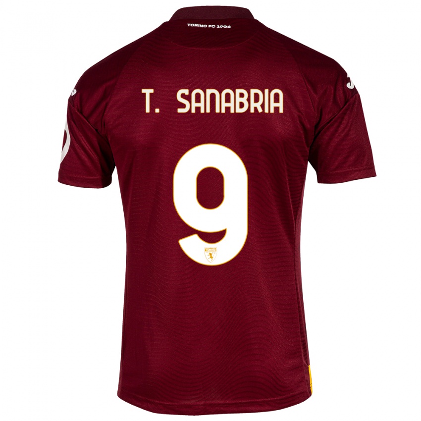 Heren Antonio Sanabria #9 Donkerrood Thuisshirt Thuistenue 2023/24 T-Shirt België