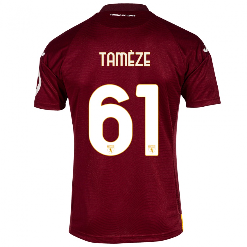 Heren Adrien Tamèze #61 Donkerrood Thuisshirt Thuistenue 2023/24 T-Shirt België
