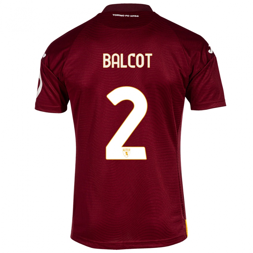 Heren Côme Bianay Balcot #2 Donkerrood Thuisshirt Thuistenue 2023/24 T-Shirt België