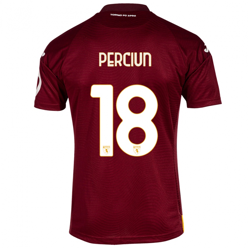 Herren Sergiu Perciun #18 Dunkelrot Heimtrikot Trikot 2023/24 T-Shirt Belgien