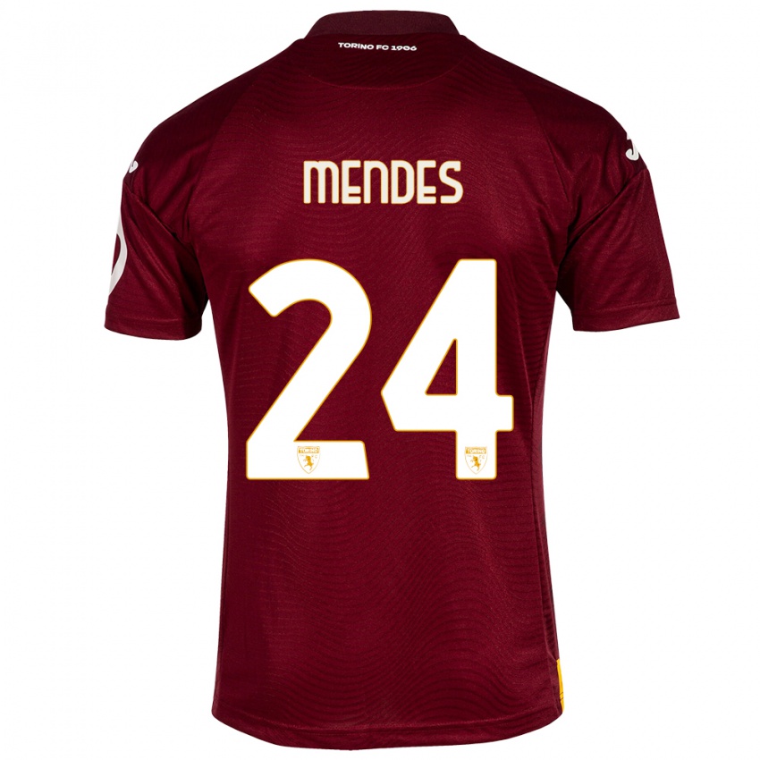 Herren Rodrigo Mendes #24 Dunkelrot Heimtrikot Trikot 2023/24 T-Shirt Belgien
