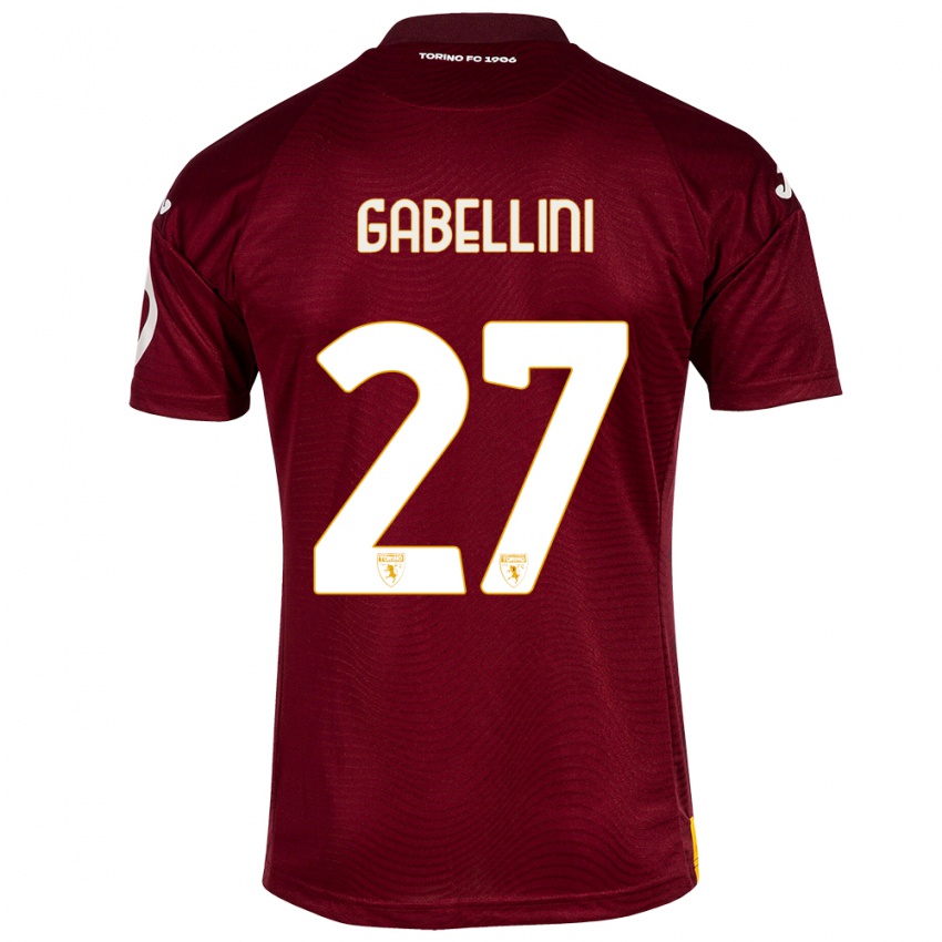 Herren Tommaso Gabellini #27 Dunkelrot Heimtrikot Trikot 2023/24 T-Shirt Belgien