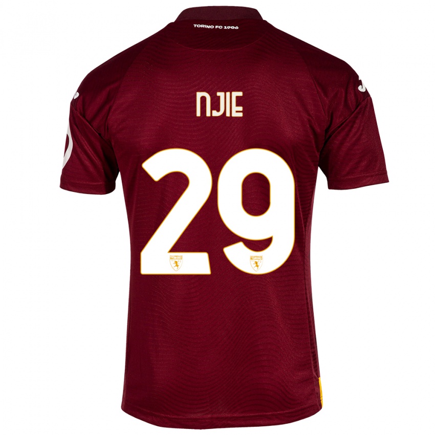 Herren Alieu Njie #29 Dunkelrot Heimtrikot Trikot 2023/24 T-Shirt Belgien