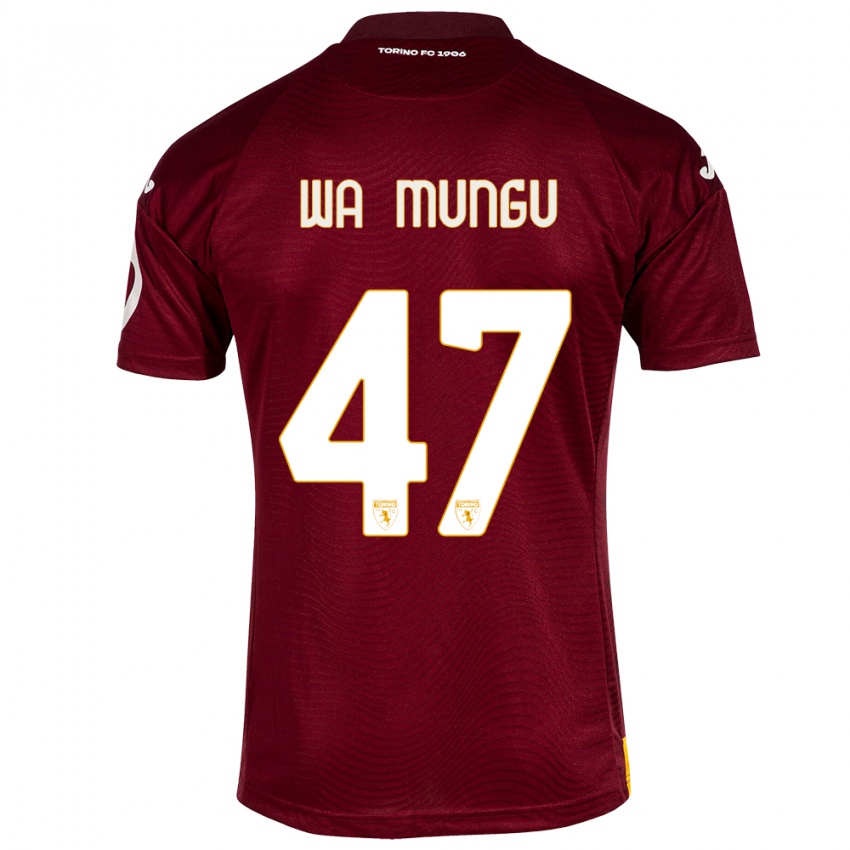 Heren Vimoj Muntu Wa Mungu #47 Donkerrood Thuisshirt Thuistenue 2023/24 T-Shirt België