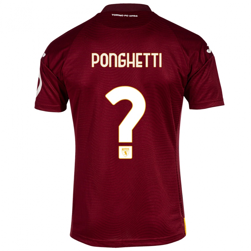 Herren Matteo Ponghetti #0 Dunkelrot Heimtrikot Trikot 2023/24 T-Shirt Belgien