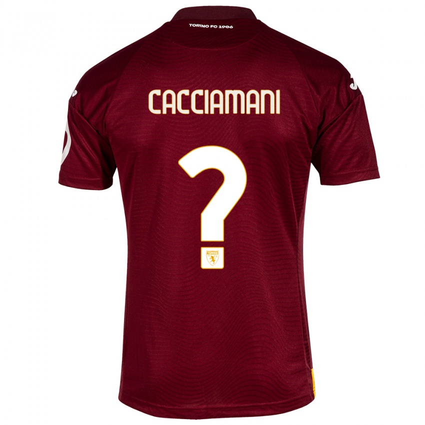 Heren Alessio Cacciamani #0 Donkerrood Thuisshirt Thuistenue 2023/24 T-Shirt België