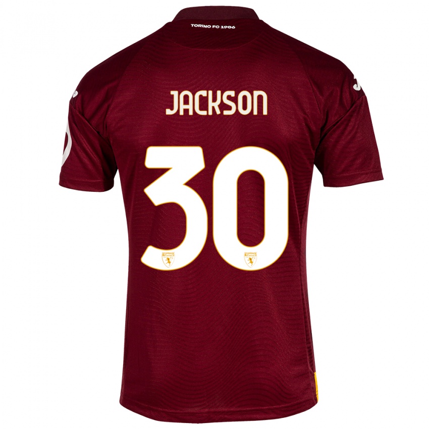 Herren Michael Jackson #30 Dunkelrot Heimtrikot Trikot 2023/24 T-Shirt Belgien