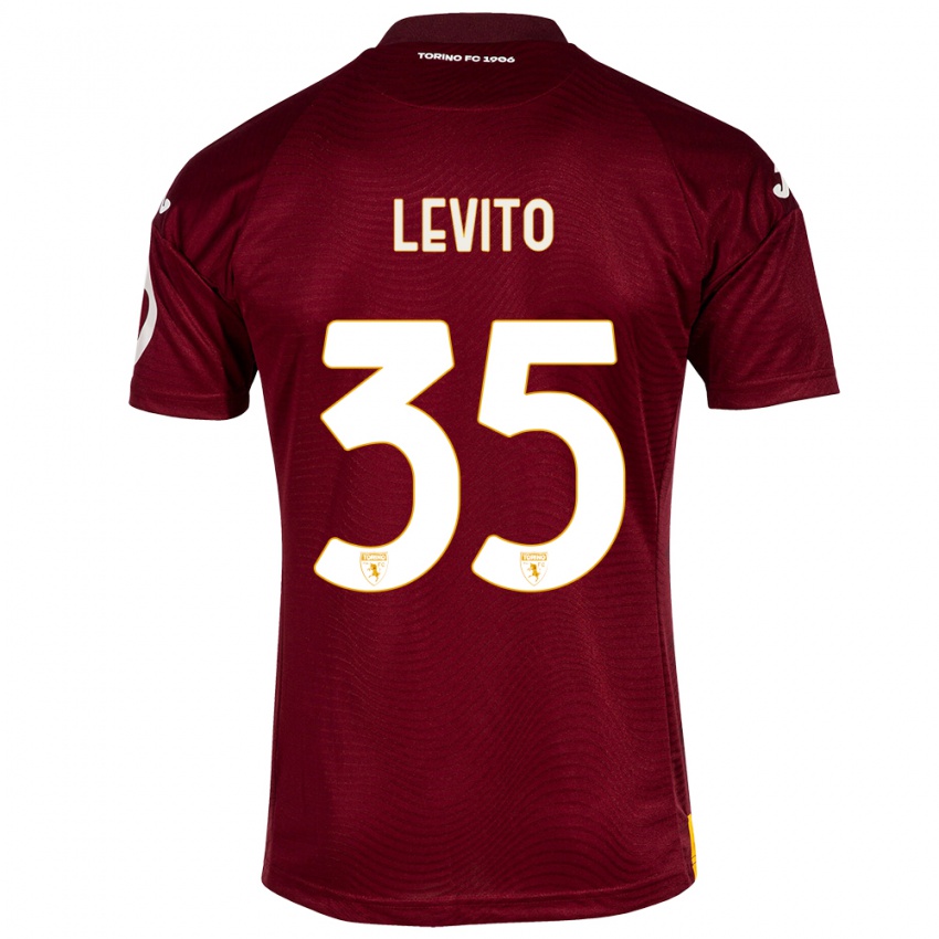 Herren Isabeau Levito #35 Dunkelrot Heimtrikot Trikot 2023/24 T-Shirt Belgien