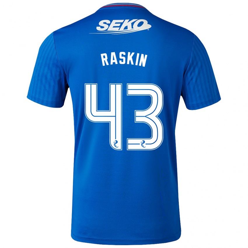 Homme Maillot Nicolas Raskin #43 Bleu Tenues Domicile 2023/24 T-Shirt Belgique