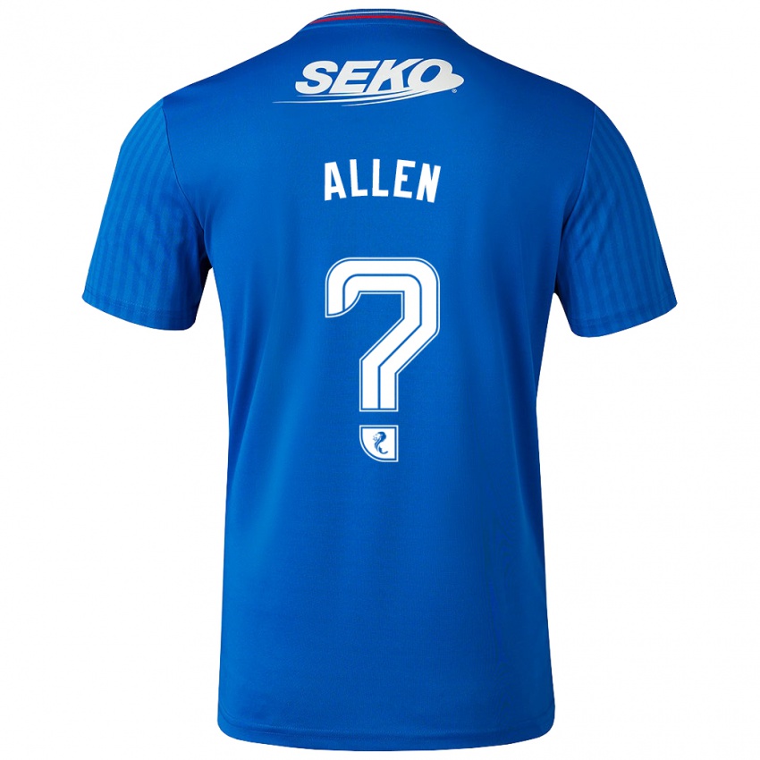 Homme Maillot Greig Allen #0 Bleu Tenues Domicile 2023/24 T-Shirt Belgique