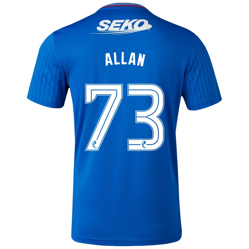 Homme Maillot Connor Allan #73 Bleu Tenues Domicile 2023/24 T-Shirt Belgique