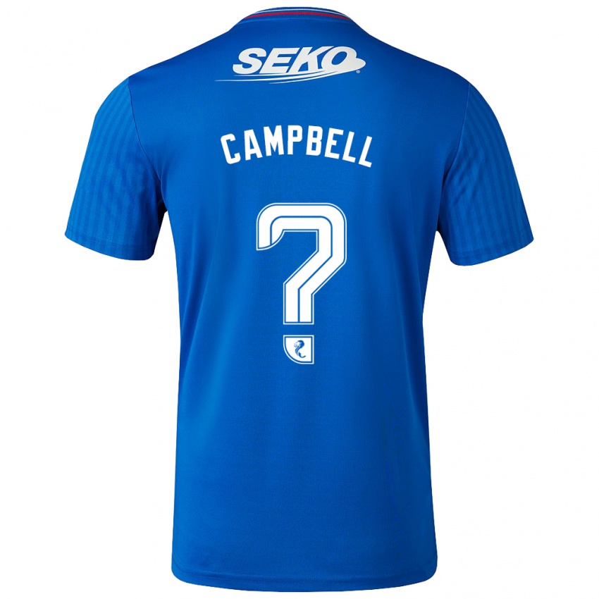 Homme Maillot Connor Campbell #0 Bleu Tenues Domicile 2023/24 T-Shirt Belgique