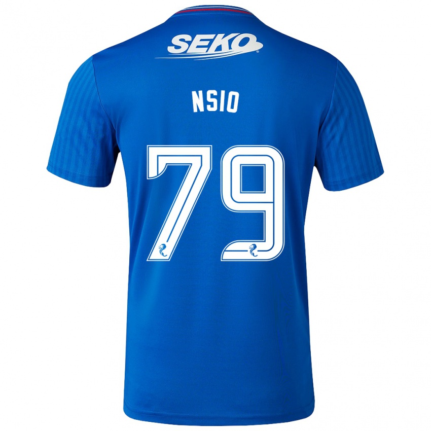 Homme Maillot Paul Nsio #79 Bleu Tenues Domicile 2023/24 T-Shirt Belgique