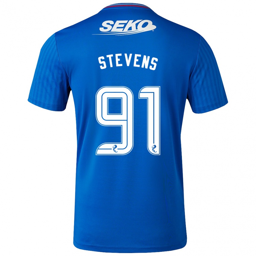Herren Archie Stevens #91 Blau Heimtrikot Trikot 2023/24 T-Shirt Belgien