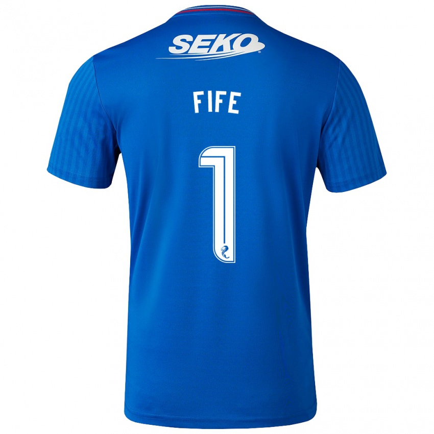 Herren Jenna Fife #1 Blau Heimtrikot Trikot 2023/24 T-Shirt Belgien