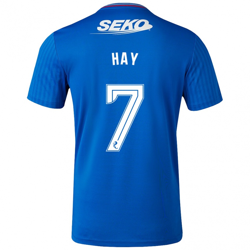 Homme Maillot Brogan Hay #7 Bleu Tenues Domicile 2023/24 T-Shirt Belgique