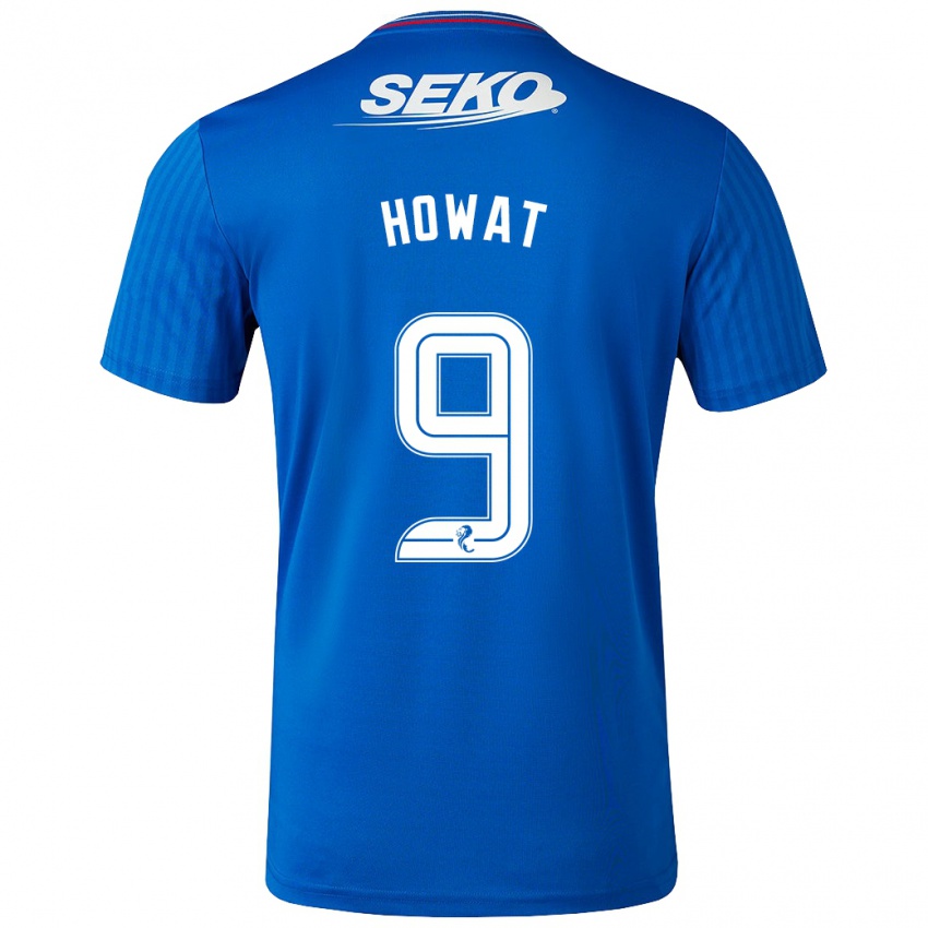 Homme Maillot Kirsty Howat #9 Bleu Tenues Domicile 2023/24 T-Shirt Belgique
