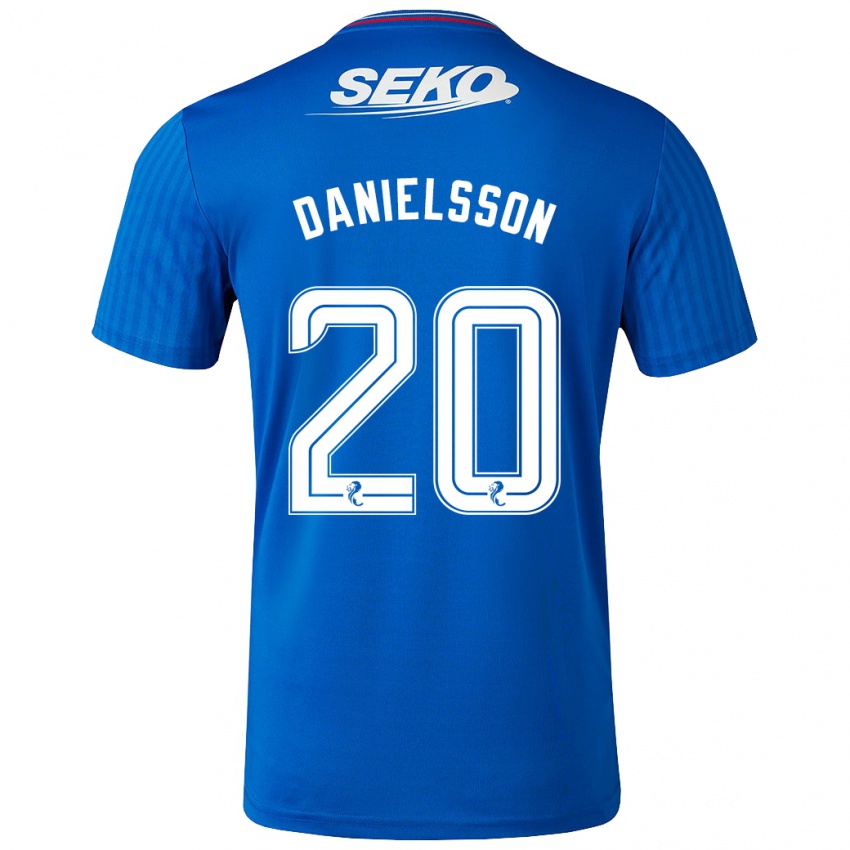 Homme Maillot Jenny Julia Danielsson #20 Bleu Tenues Domicile 2023/24 T-Shirt Belgique