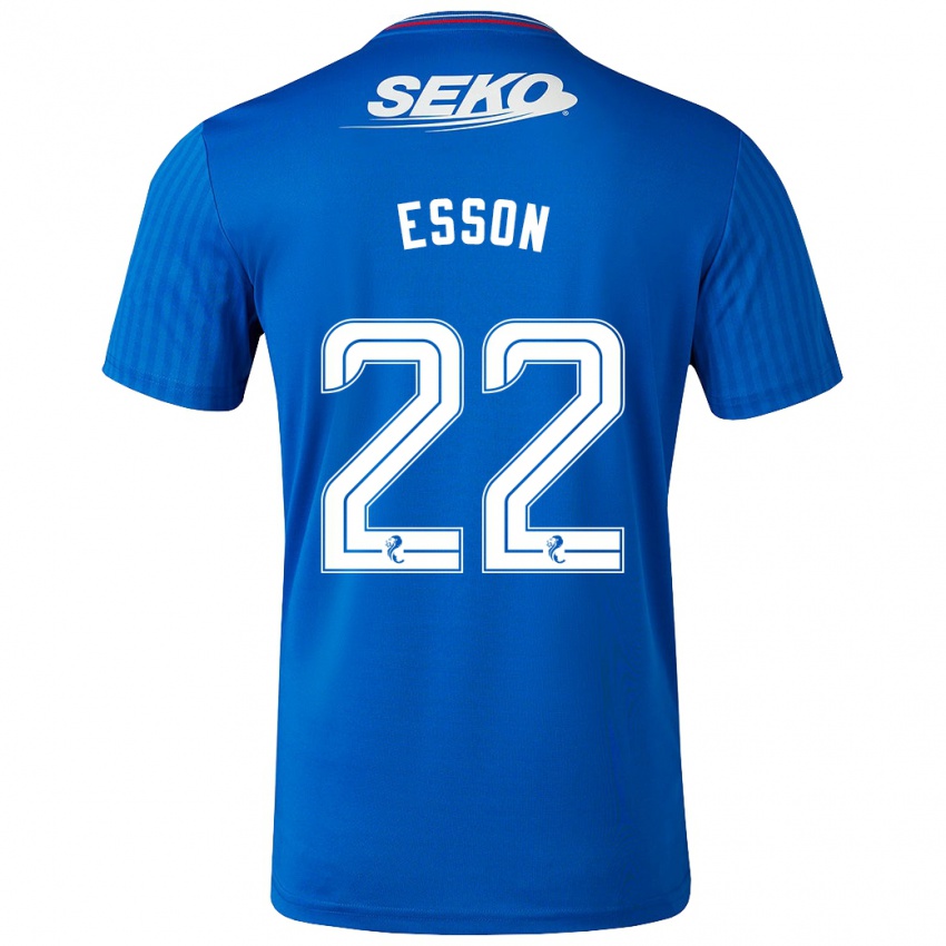 Homme Maillot Victoria Esson #22 Bleu Tenues Domicile 2023/24 T-Shirt Belgique