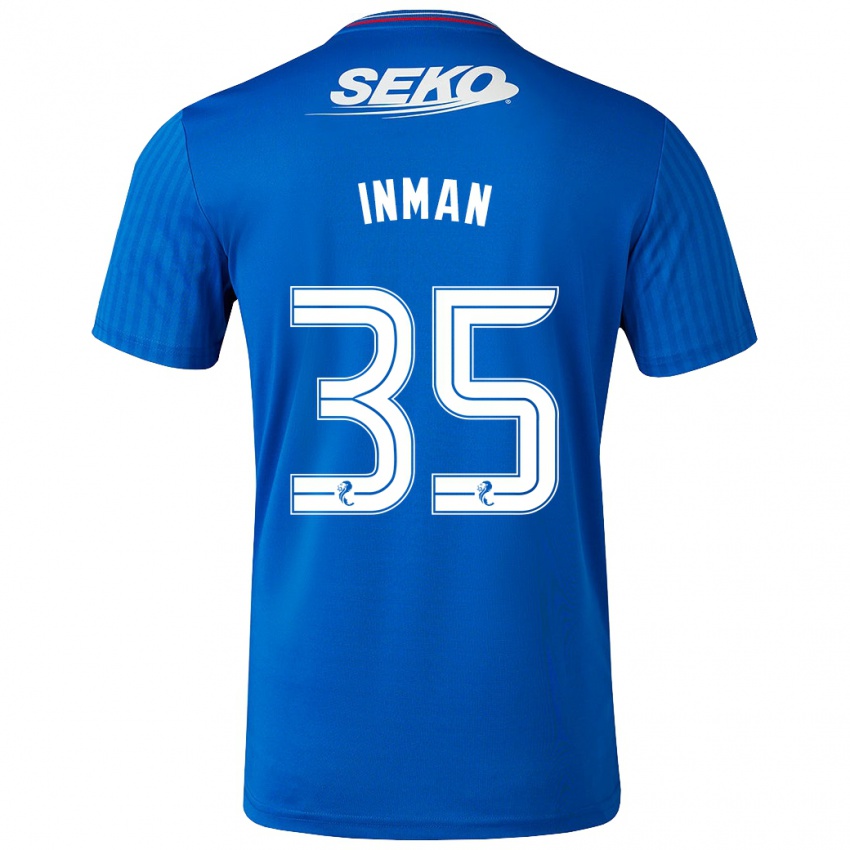 Herren Lucy Inman #35 Blau Heimtrikot Trikot 2023/24 T-Shirt Belgien