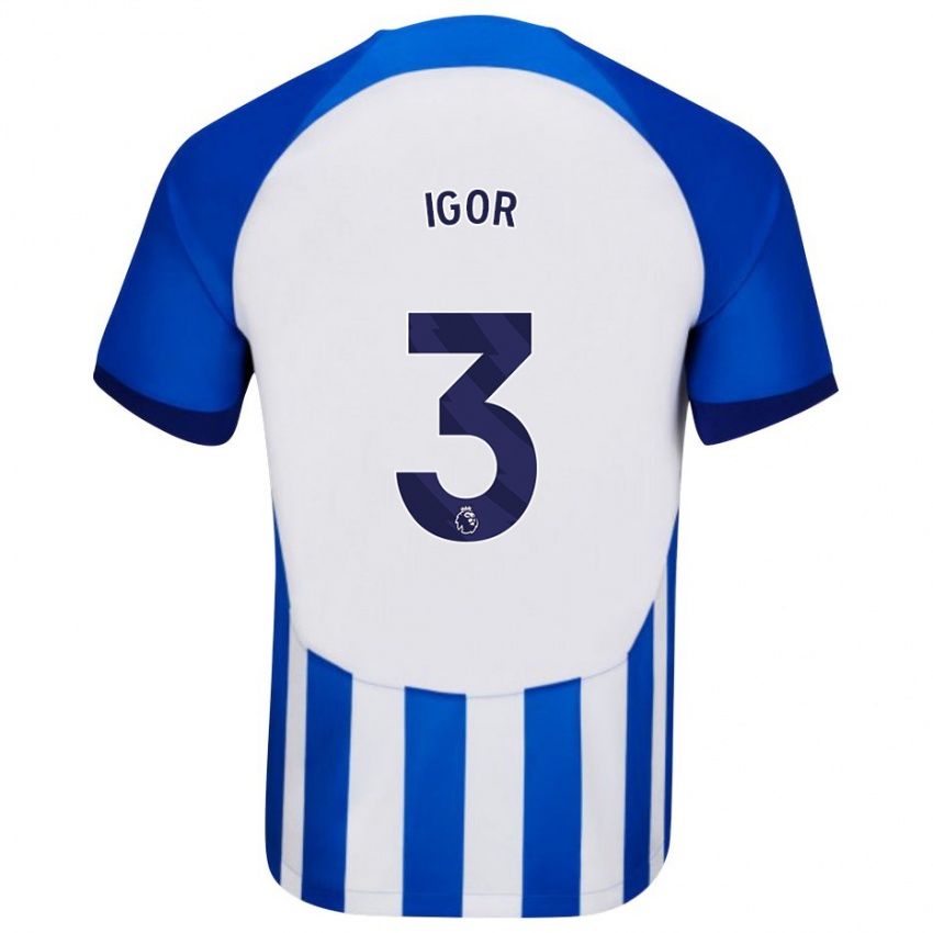 Homme Maillot Igor #3 Bleu Tenues Domicile 2023/24 T-Shirt Belgique