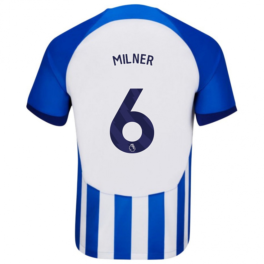 Herren James Milner #6 Blau Heimtrikot Trikot 2023/24 T-Shirt Belgien