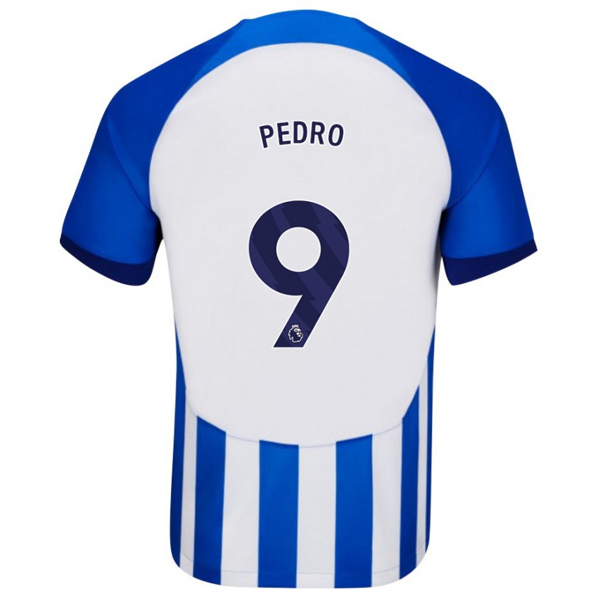 Homme Maillot João Pedro #9 Bleu Tenues Domicile 2023/24 T-Shirt Belgique