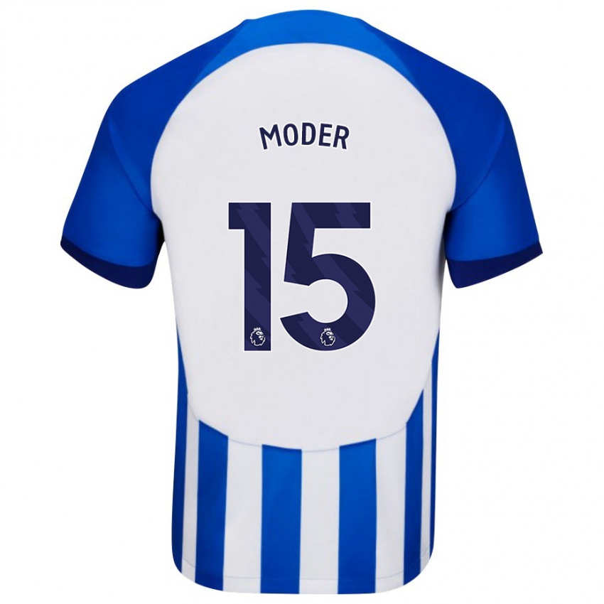Homme Maillot Jakub Moder #15 Bleu Tenues Domicile 2023/24 T-Shirt Belgique