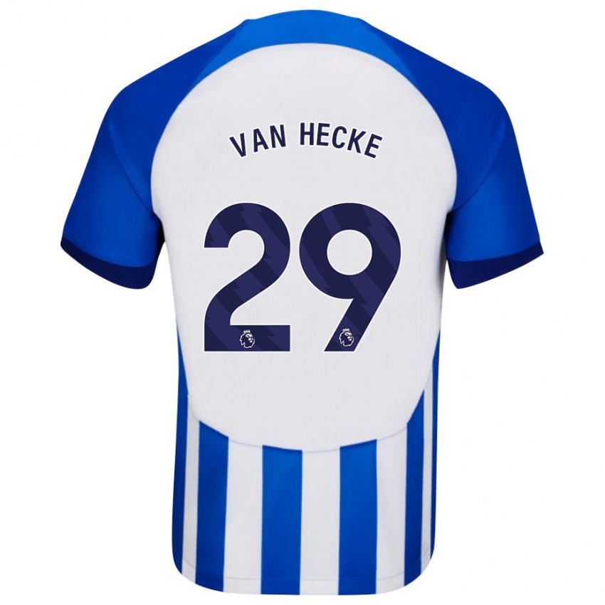 Homme Maillot Jan Paul Van Hecke #29 Bleu Tenues Domicile 2023/24 T-Shirt Belgique