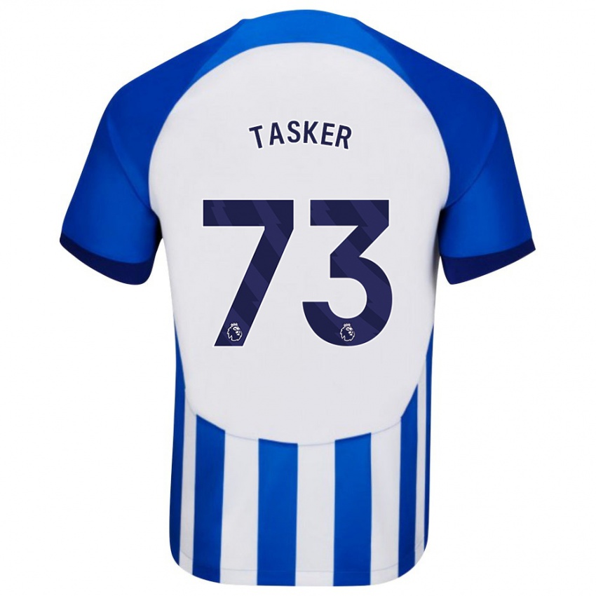 Homme Maillot Charlie Tasker #73 Bleu Tenues Domicile 2023/24 T-Shirt Belgique
