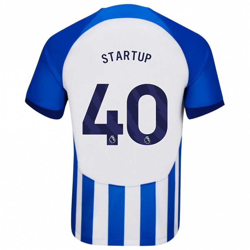 Homme Maillot Katie Startup #40 Bleu Tenues Domicile 2023/24 T-Shirt Belgique