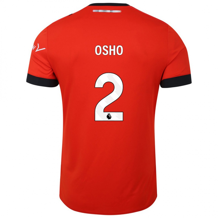 Herren Gabriel Osho #2 Rot Heimtrikot Trikot 2023/24 T-Shirt Belgien
