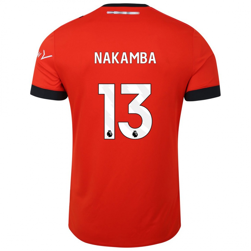 Herren Marvelous Nakamba #13 Rot Heimtrikot Trikot 2023/24 T-Shirt Belgien