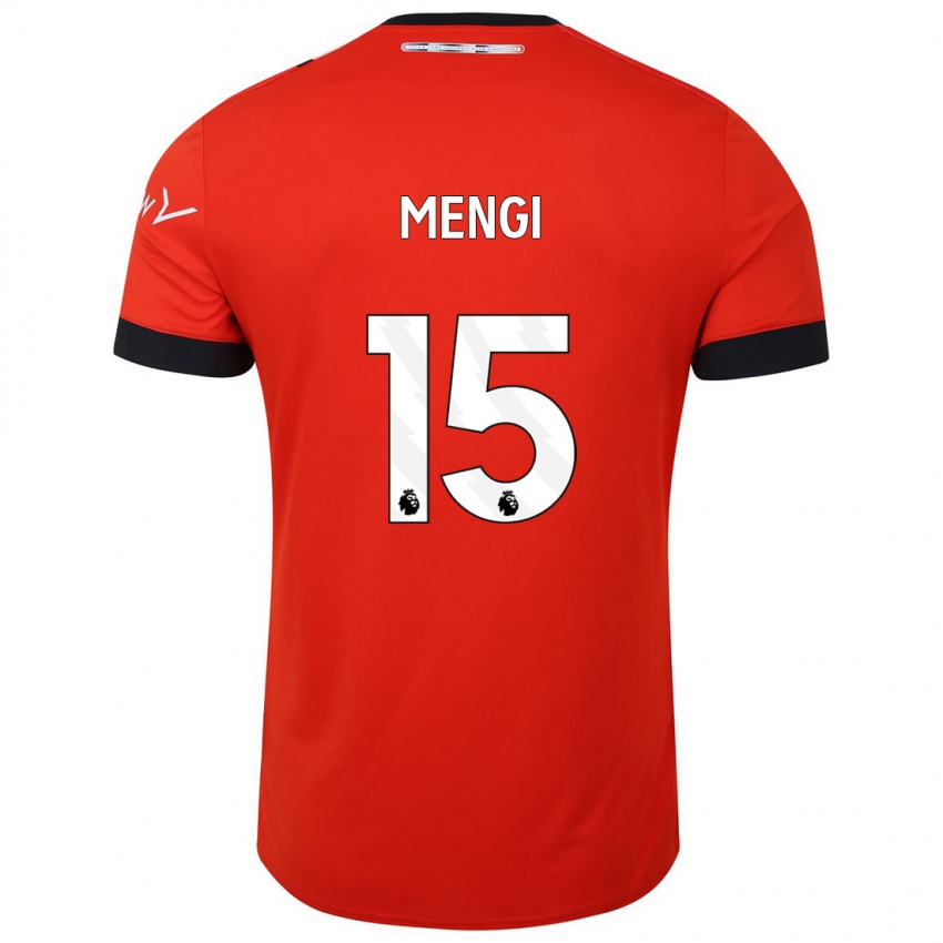 Herren Teden Mengi #15 Rot Heimtrikot Trikot 2023/24 T-Shirt Belgien