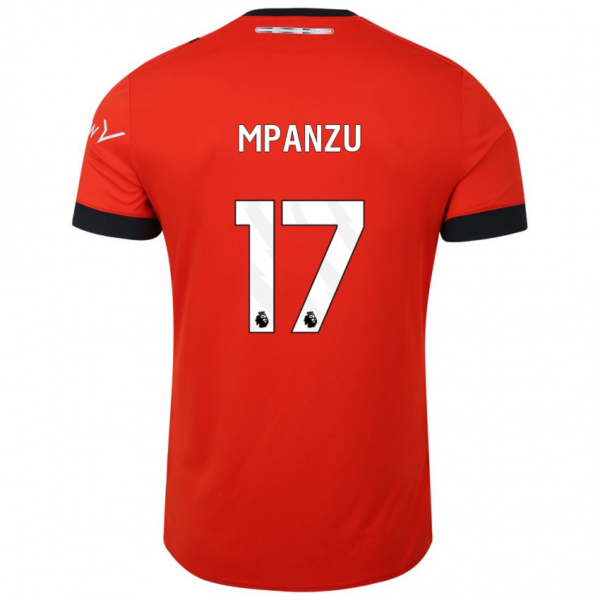 Herren Pelly Ruddock Mpanzu #17 Rot Heimtrikot Trikot 2023/24 T-Shirt Belgien