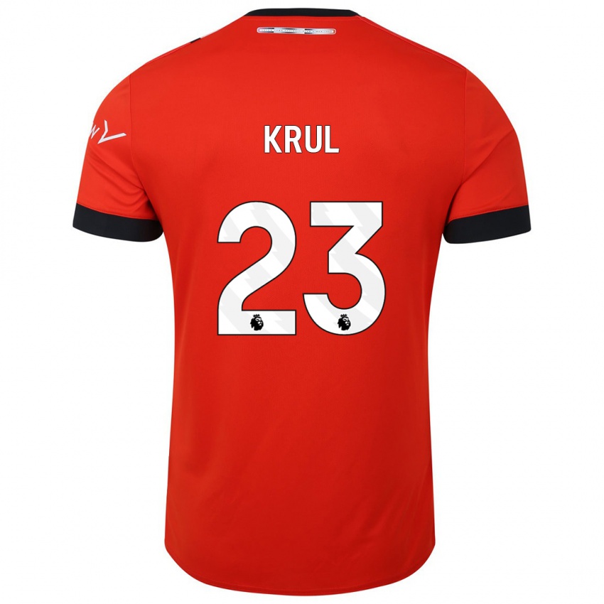 Herren Tim Krul #23 Rot Heimtrikot Trikot 2023/24 T-Shirt Belgien