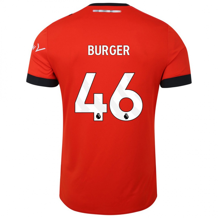 Herren Jake Burger #46 Rot Heimtrikot Trikot 2023/24 T-Shirt Belgien