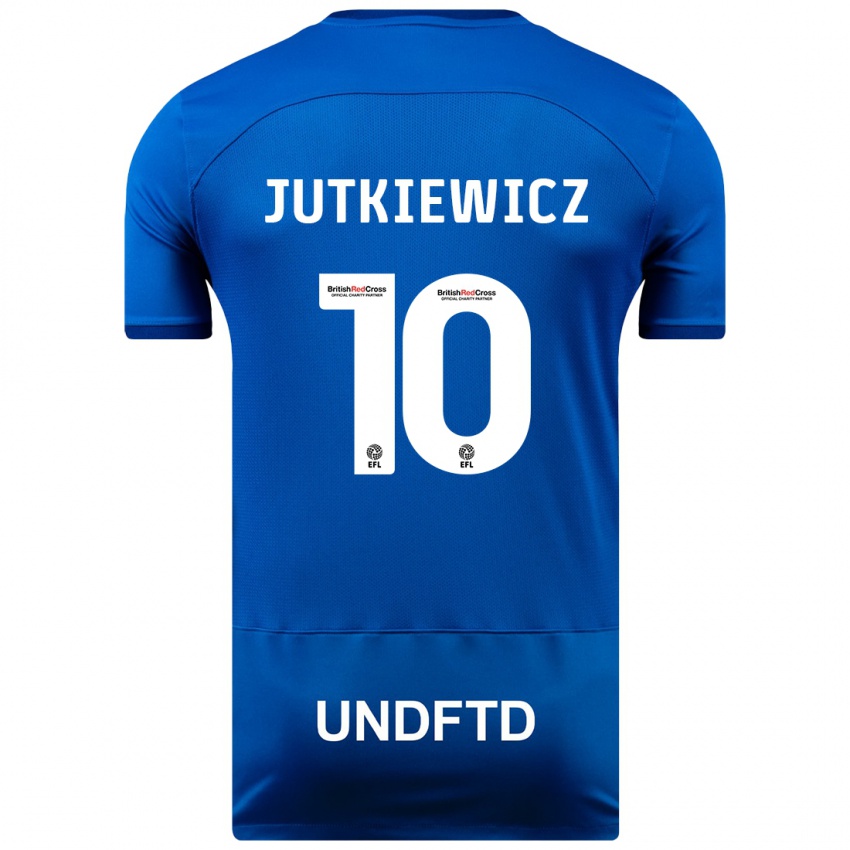 Herren Lukas Jutkiewicz #10 Blau Heimtrikot Trikot 2023/24 T-Shirt Belgien