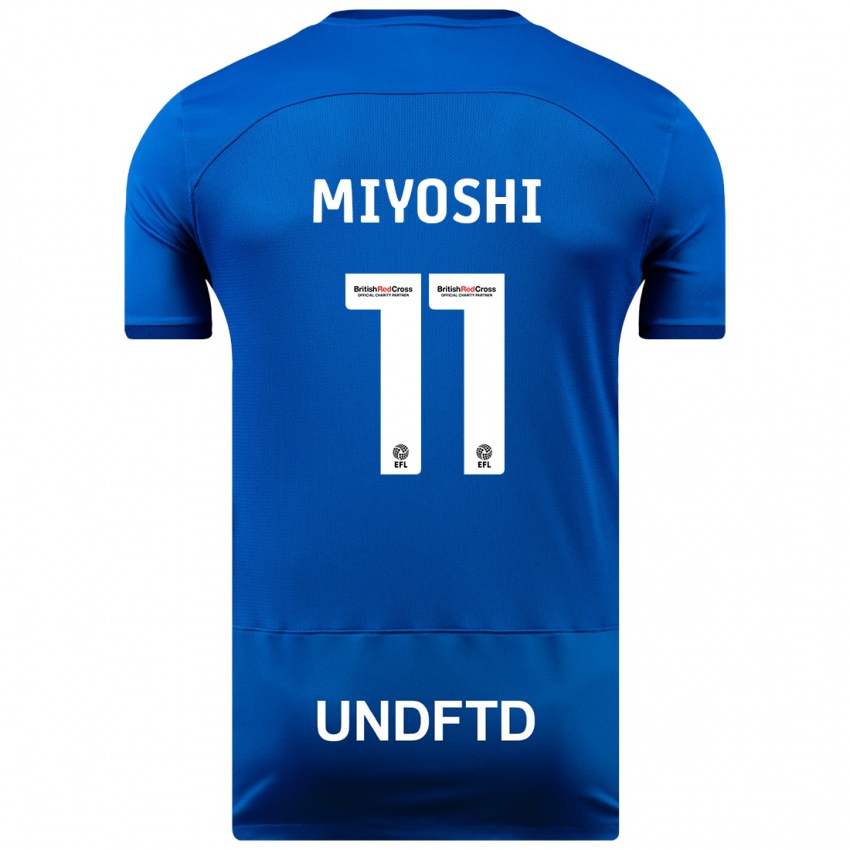 Herren Koji Miyoshi #11 Blau Heimtrikot Trikot 2023/24 T-Shirt Belgien