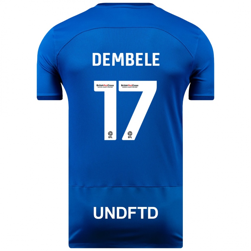 Herren Siriki Dembélé #17 Blau Heimtrikot Trikot 2023/24 T-Shirt Belgien