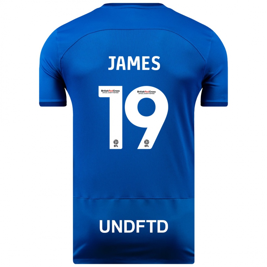 Herren Jordan James #19 Blau Heimtrikot Trikot 2023/24 T-Shirt Belgien